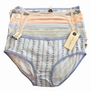 LAURA ASHLEY 7- Pack Women’s Size M Cotton Panties Multicolor Prints MSRP $54